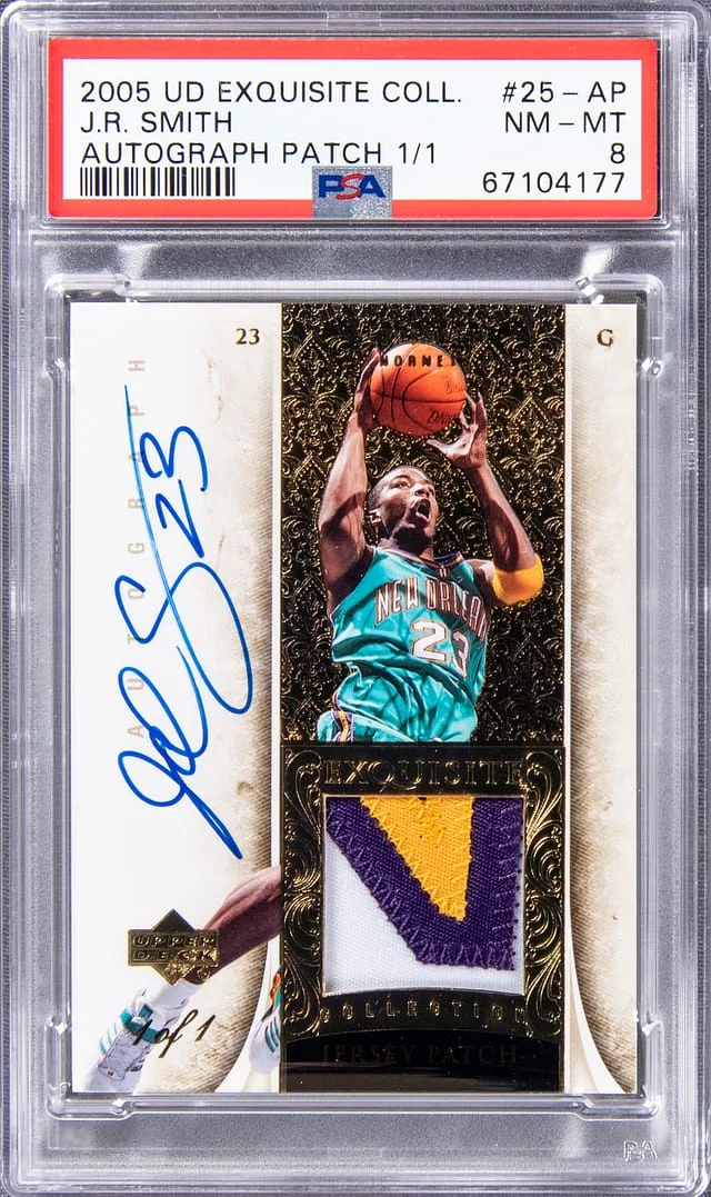 2005-06 Upper Deck Exquisite Collection JR Smith Autograph Patch #25-AP card image