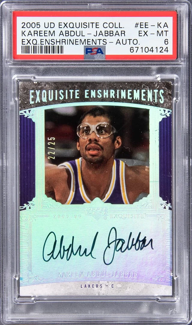 2005-06 Upper Deck Exquisite Collection Kareem Abdul-Jabbar Exquisite Enshrinements Autograph #EE-KA card image