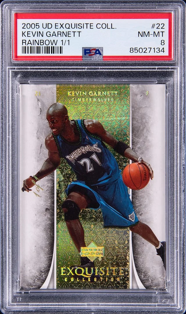 2005-06 Upper Deck Exquisite Collection Kevin Garnett Rainbow #22 card image