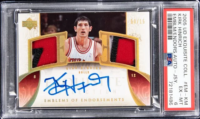 2005-06 Upper Deck Exquisite Collection Kirk Hinrich Emblems of Endorsements #EM-KM card image