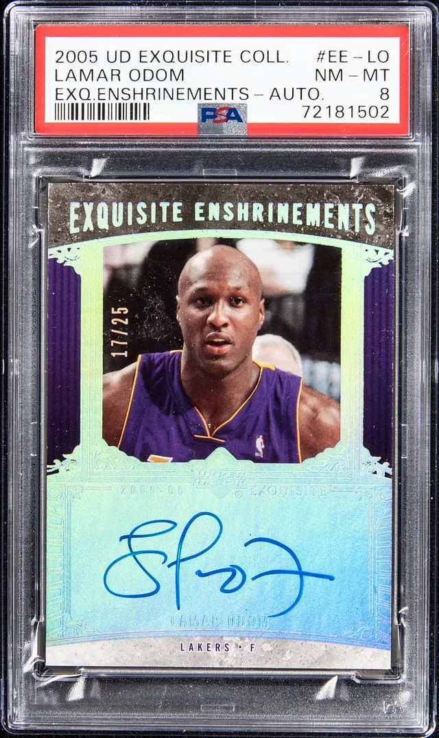 2005-06 Upper Deck Exquisite Collection Lamar Odom Exquisite Enshrinements - Autograph #EE-LO card image