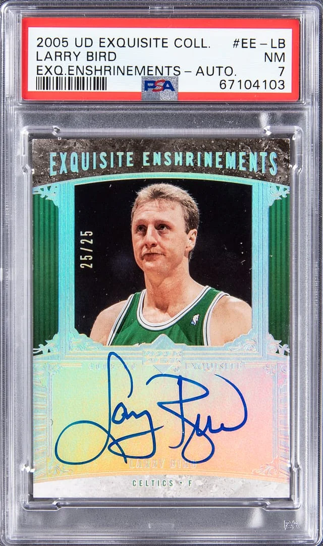 2005-06 Upper Deck Exquisite Collection Larry Bird Exquisite Enshrinements Autograph #EE-LB card image