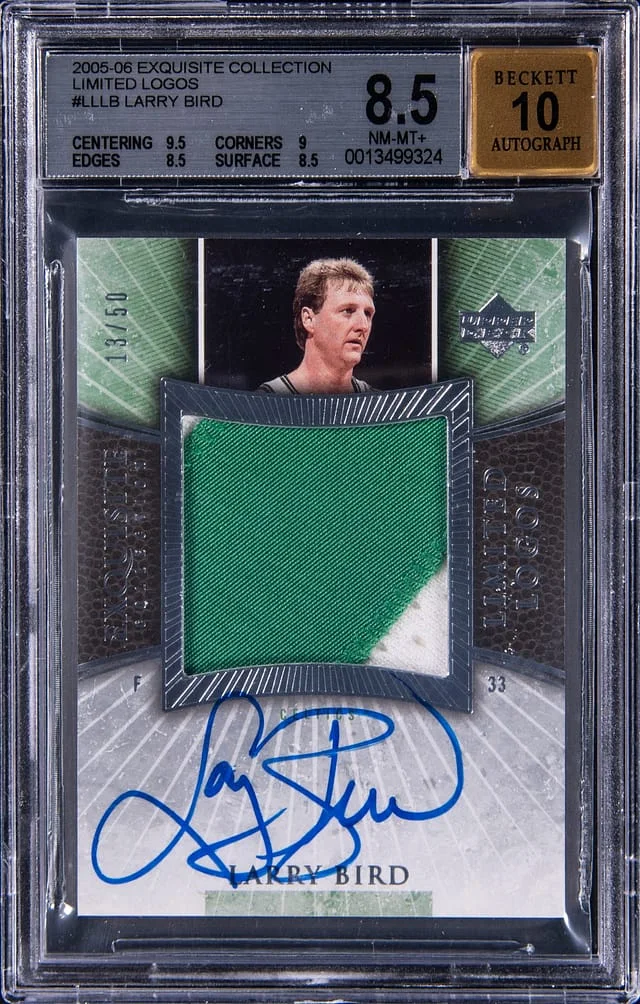 2005-06 Upper Deck Exquisite Collection Larry Bird Limited Logos #LL-LB card image