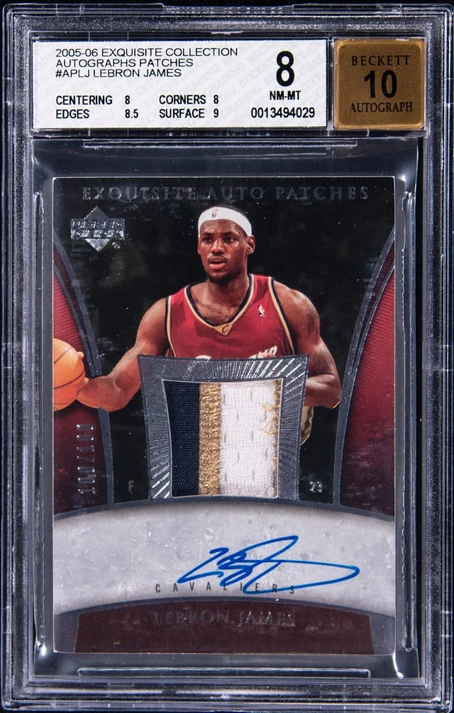 2005-06 Upper Deck Exquisite Collection LeBron James Autographs Patches #AP-LJ card image