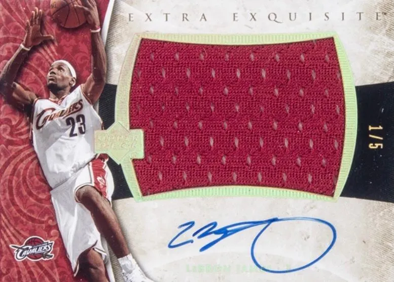 2005-06 Upper Deck Exquisite Collection Lebron James Extra Exquisite Autographs #EXA-LJ card image