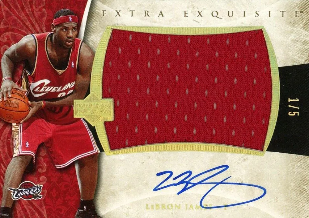 2005-06 Upper Deck Exquisite Collection Lebron James Extra Exquisite Autographs #EXA-LJ2 card image