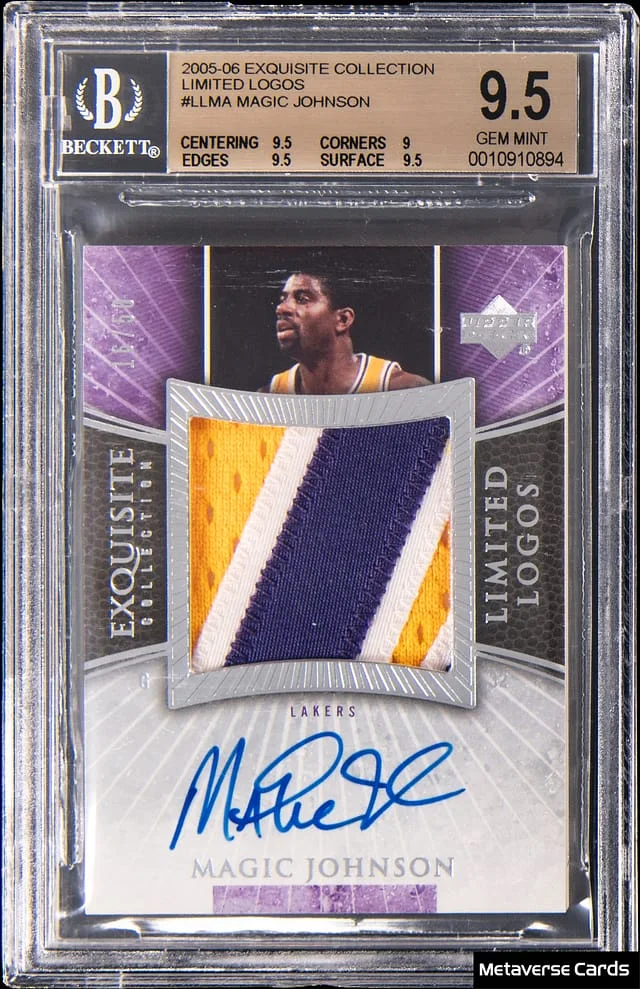 2005-06 Upper Deck Exquisite Collection Magic Johnson Limited Logos #LL-MA card image