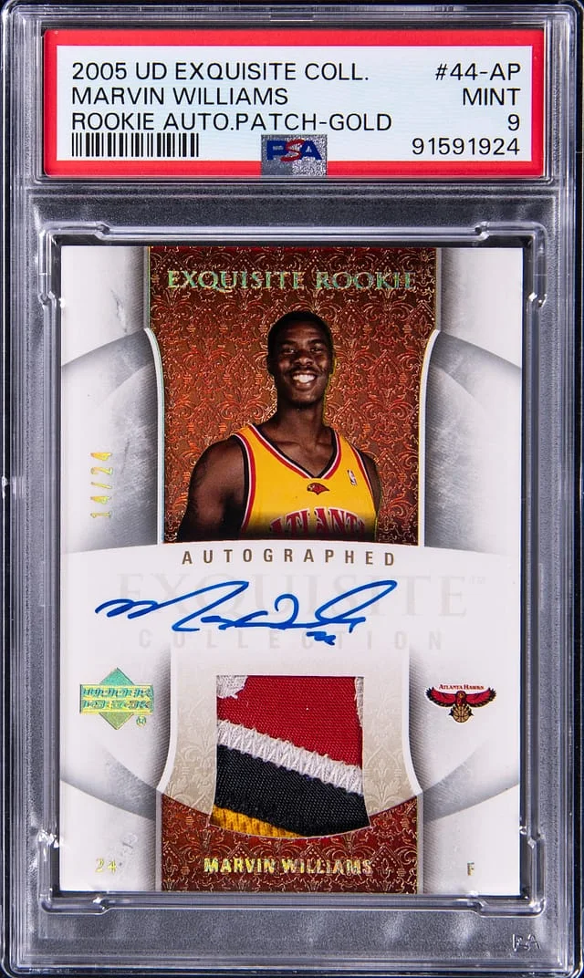2005-06 Upper Deck Exquisite Collection Marvin Williams Autograph Patch Gold #44-AP card image