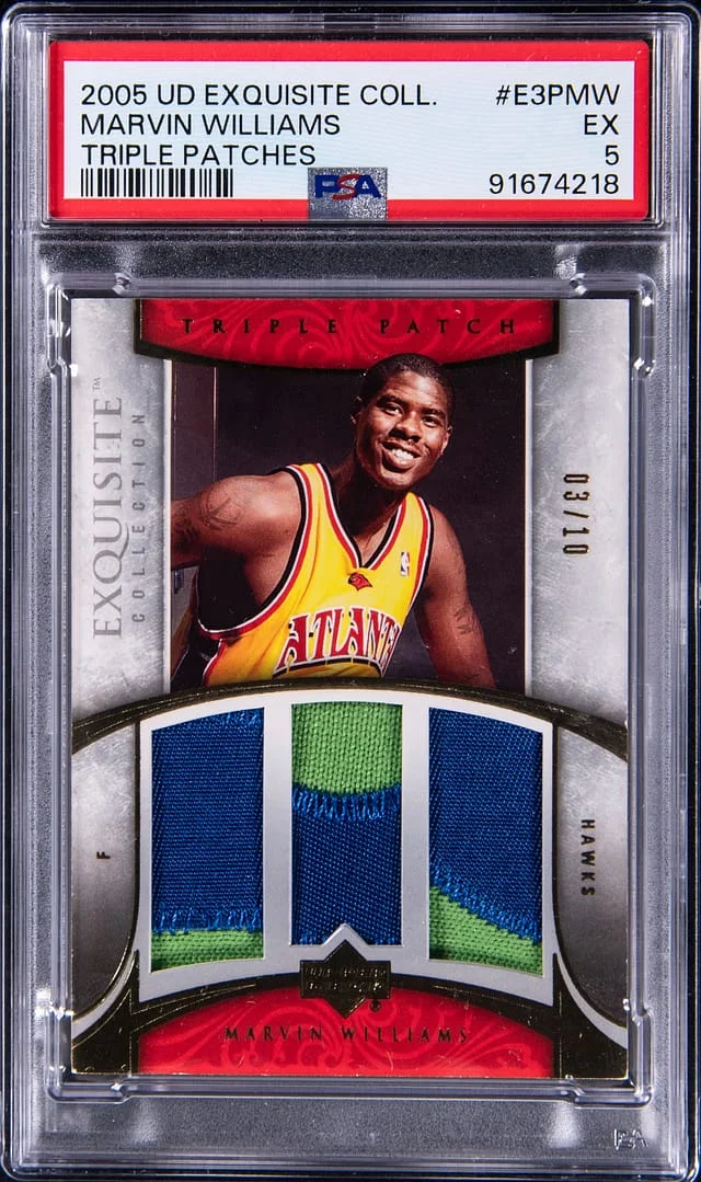 2005-06 Upper Deck Exquisite Collection Marvin Williams Triple Patches #E3P-MW card image