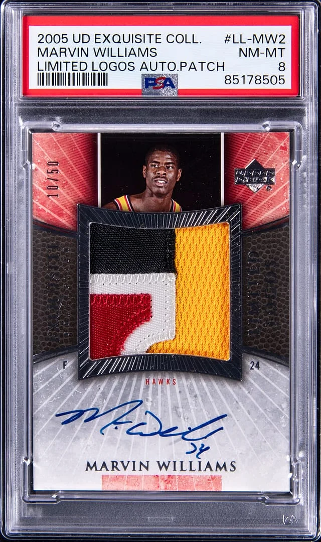 2005-06 Upper Deck Exquisite Collection Marvin Williams Limited Logos Autographed Patch #LL-MW2 card image