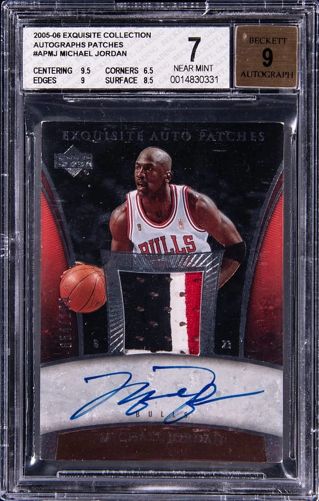 2005-06 Upper Deck Exquisite Collection Michael Jordan Autographs Patches #AP-MJ card image