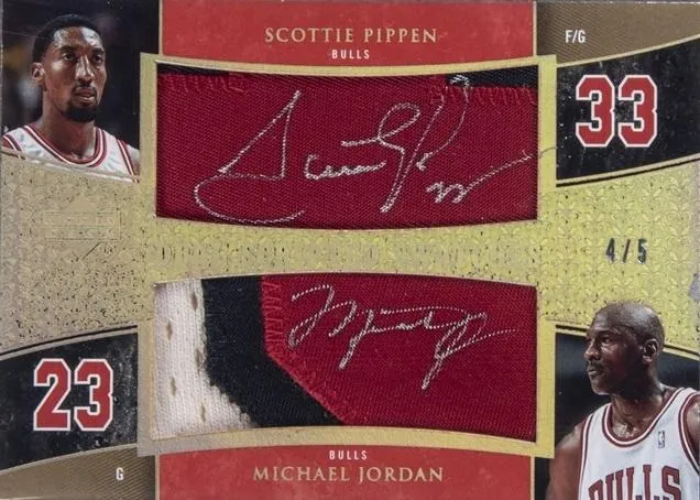 2005-06 Upper Deck Exquisite Collection Michael Jordan Scripted Swatches Dual #DSS-JP card image