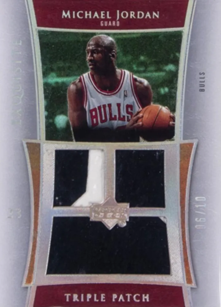 2005-06 Upper Deck Exquisite Collection Michael Jordan Triple Patches #E3P-MJ card image