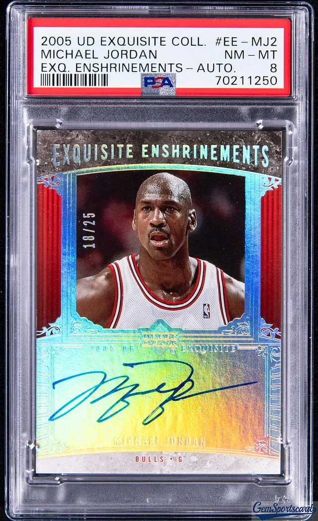 2005-06 Upper Deck Exquisite Collection Michael Jordan Exquisite Enshrinements Autographs #EE-MJ2 card image