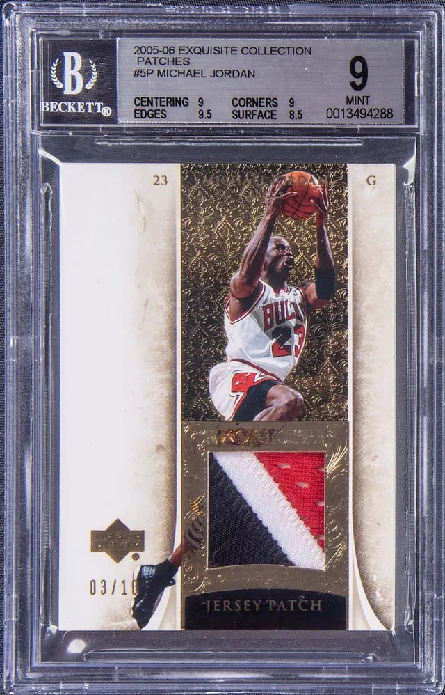 2005-06 Upper Deck Exquisite Collection Michael Jordan Game-Used Patches #5-P card image