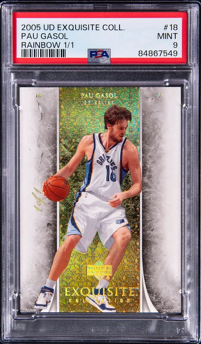 2005-06 Upper Deck Exquisite Collection Pau Gasol Rainbow #18 card image