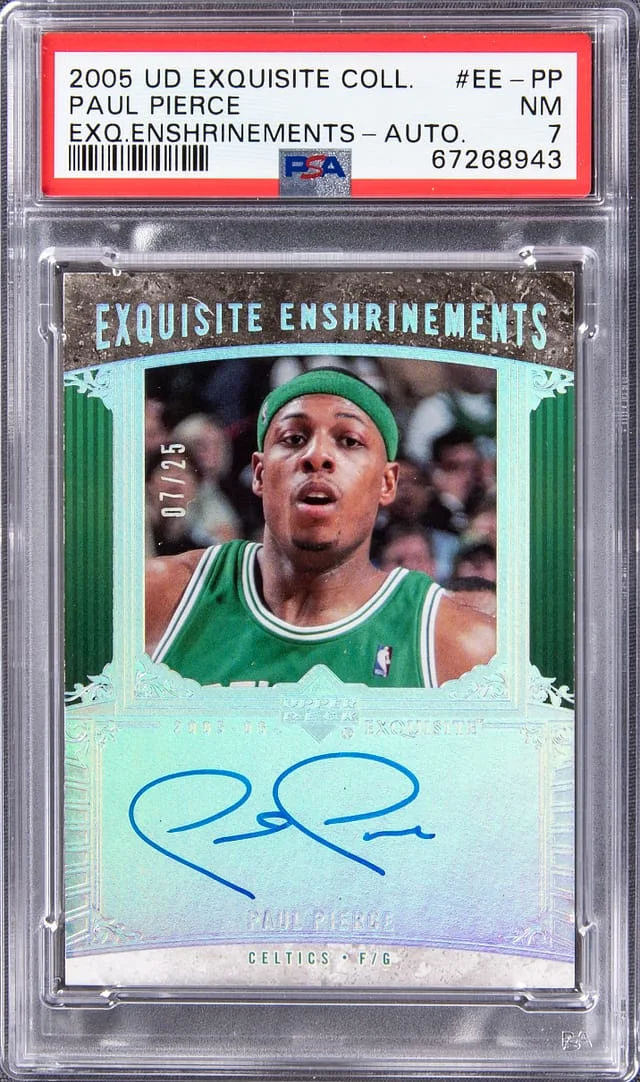 2005-06 Upper Deck Exquisite Collection Paul Pierce Exquisite Enshrinements Autograph #EE-PP card image