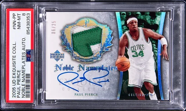 2005-06 Upper Deck Exquisite Collection Paul Pierce Noble Nambeplates Autograph #NN-PP card image
