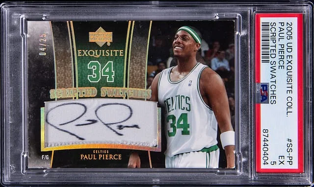 2005-06 Upper Deck Exquisite Collection Paul Pierce Scripted Swatches #SS-PP card image