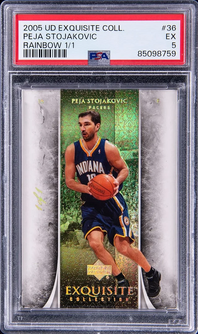 2005-06 Upper Deck Exquisite Collection Peja Stojakovic Rainbow #36 card image