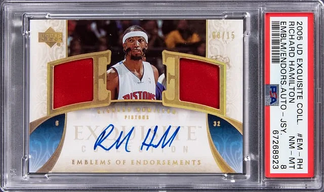 2005-06 Upper Deck Exquisite Collection Richard Hamilton Emblems of Endorsements #EM-RH card image