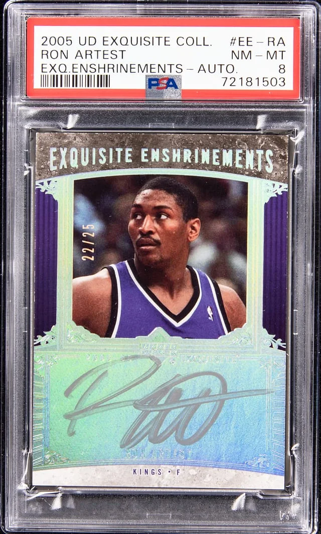 2005-06 Upper Deck Exquisite Collection Ron Artest Exquisite Enshrinements #EE-RA card image