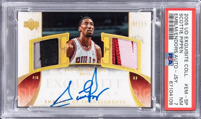 2005-06 Upper Deck Exquisite Collection Scottie Pippen Emblems of Endorsements #EM-SP card image