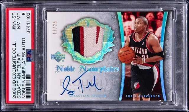 2005-06 Upper Deck Exquisite Collection Sebastian Telfair Noble Nameplates Autograph #NN-ST card image