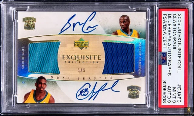 2005-06 Upper Deck Exquisite Collection Speedy Claxton/Chris Paul Dual Jersey Autograph #DJA-PC card image