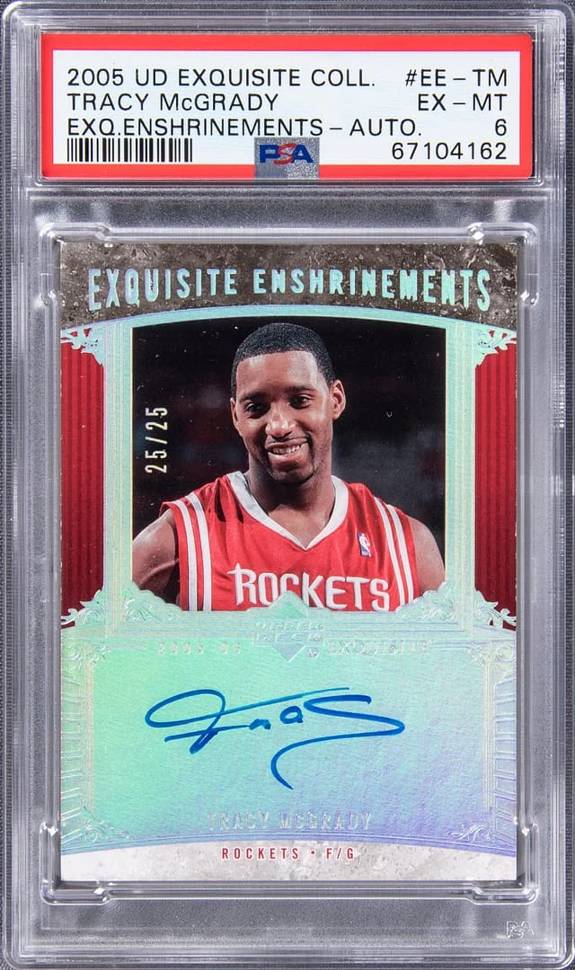 2005-06 Upper Deck Exquisite Collection Tracy Mcgrady Exquisite Enshrinements Autograph #EE-TM card image
