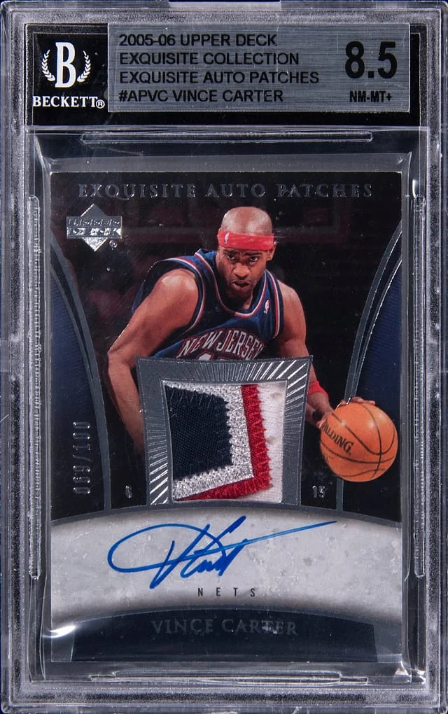 2005-06 Upper Deck Exquisite Collection Vince Carter Exquisite Auto Patches #AP-VC card image