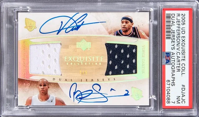 2005-06 Upper Deck Exquisite Collection Vince Carter, Richard Jefferson Dual Dual Jerseys Auotgraph #DJA-JC card image