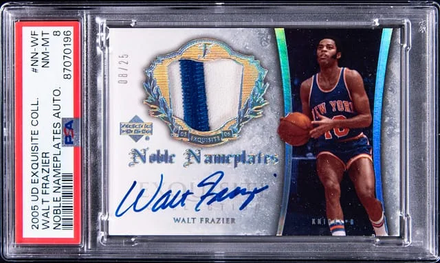 2005-06 Upper Deck Exquisite Collection Walt Frazier Noble Nameplates Autographs #NN-WF card image