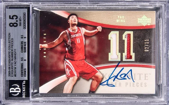 2005-06 Upper Deck Exquisite Collection Yao Ming Exquisite Number Pieces #EN-YM card image