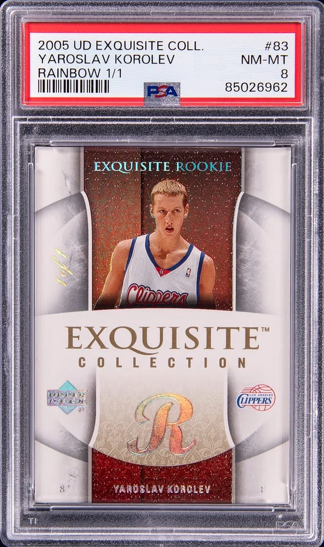 2005-06 Upper Deck Exquisite Collection Yaroslav Korolev Rainbow #83 card image