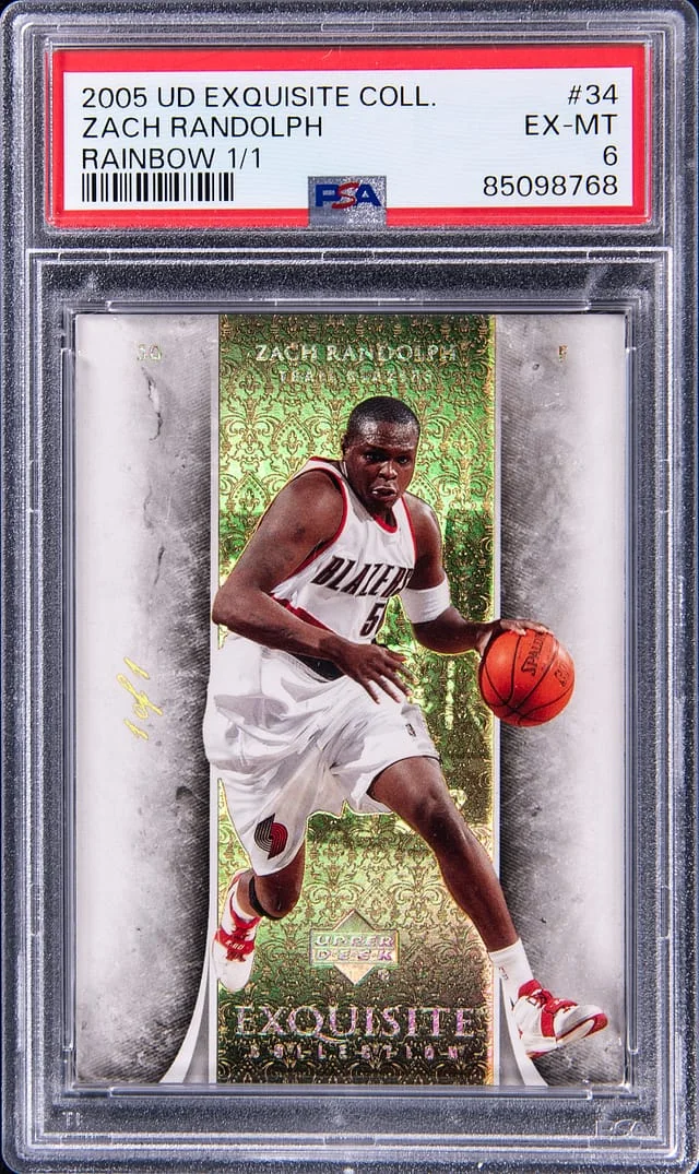 2005-06 Upper Deck Exquisite Collection Zach Randolph Rainbow #34 card image