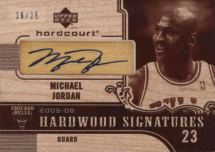 2005-06 Upper Deck Hardcourt Michael Jordan Hardwood Signatures #HW-MJ card image