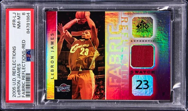 2005-06 Upper Deck LeBron James Reflections Fabric Reflections Red #FR-LJ card image