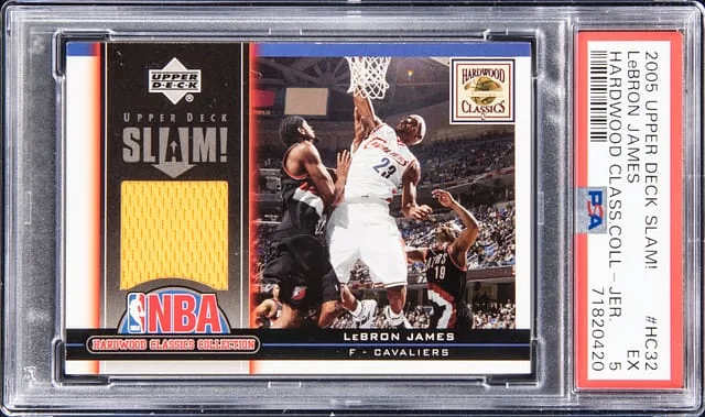 2005-06 Upper Deck LeBron James Slam! Hardwood Classics Collection Jersey #HC32 card image