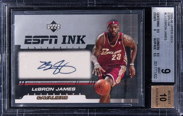 2005-06 Upper Deck LeBron James ESPN Ink #INK-LJ card image