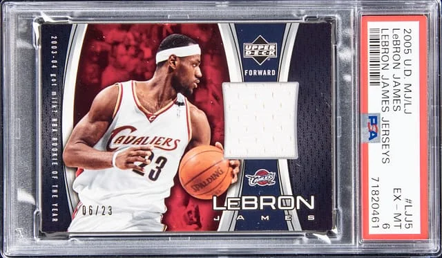 2005-06 Upper Deck LeBron James MJ/LJ Jerseys #LJJ-5 card image