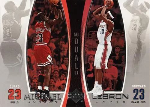 2005-06 Upper Deck Lebron James Michael Jordan/ #LJMJ5 card image