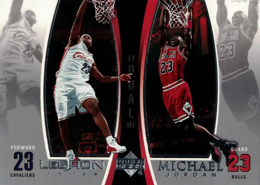 2005-06 Upper Deck Lebron James Michael Jordan/ #LJMJ8 card image