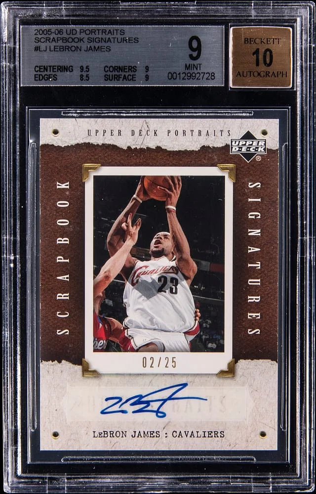 2005-06 Upper Deck LeBron James Portraits Scrapbook Signatures #SB-LJ card image