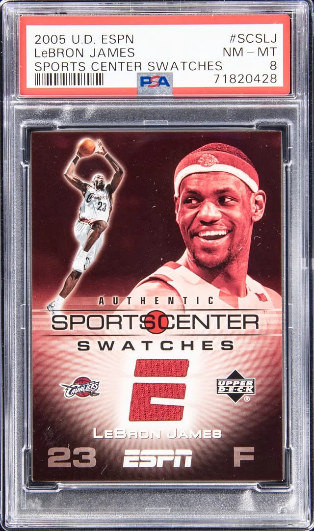 2005-06 Upper Deck LeBron James ESPN Sports Center Swatches #SCS-LJ card image