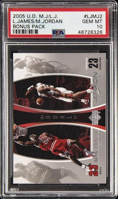 2005-06 Upper Deck LeBron James/Michael Jordan MJ/LJ Bonus Pack #LJMJ2 card image