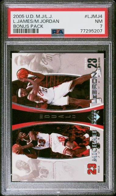 2005-06 Upper Deck LeBron James/Michael Jordan MJ/LJ Bonus Pack #LJMJ4 card image