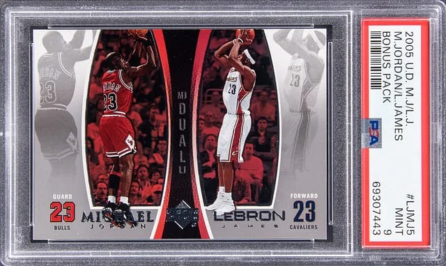 2005-06 Upper Deck LeBron James/Michael Jordan MJ/LJ Bonus Pack #LJMJ5 card image