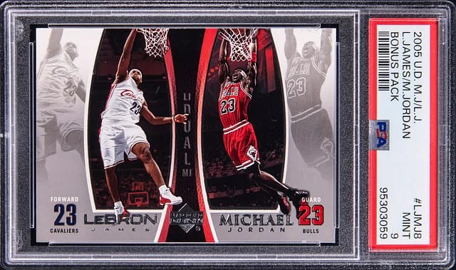 2005-06 Upper Deck LeBron James/Michael Jordan M.J./L.J. Bonus Pack #LJMJ8 card image