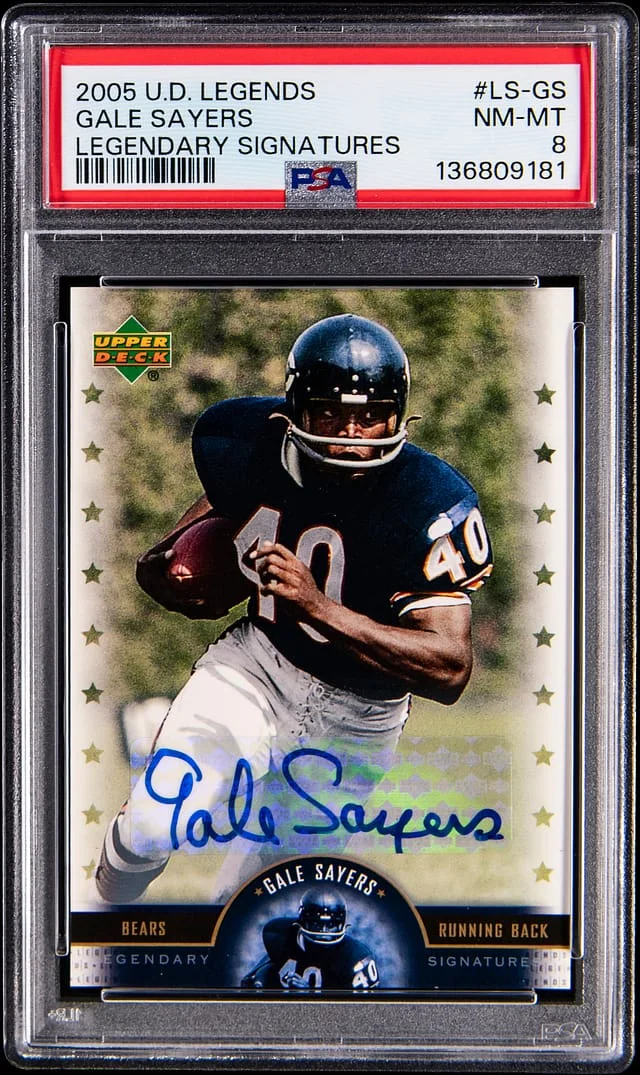 2005-06 Upper Deck Legends Gale Sayers Legendary Signatures #LS-GS card image